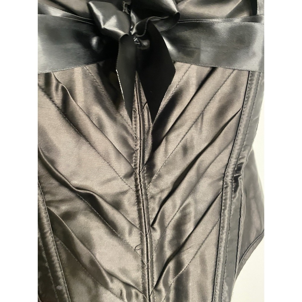 Charmian Women's Medium Burlesque Vintage Fashion Classic Satin Bustier Corset - Picture 5 of 14